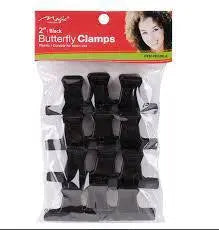 Magic Collections Butterfly Clamps Black 2"Â
