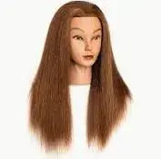 Mannequin Head Female- Brown human hair 16-18" (doll head)Â