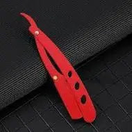 Red Straight Razor Holder (steel metal)