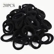 Black Elastic Hair Ties (20)
