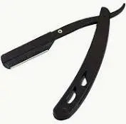 Black Straight Razor Holder (steel metal)Â