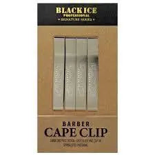 Black Ice Barber Cape Clip 4pk (collar clip) 