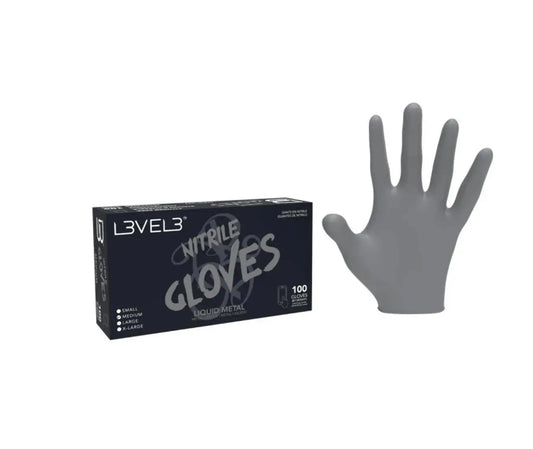 Level 3 Gloves Liquid Metal (100 Gloves) 