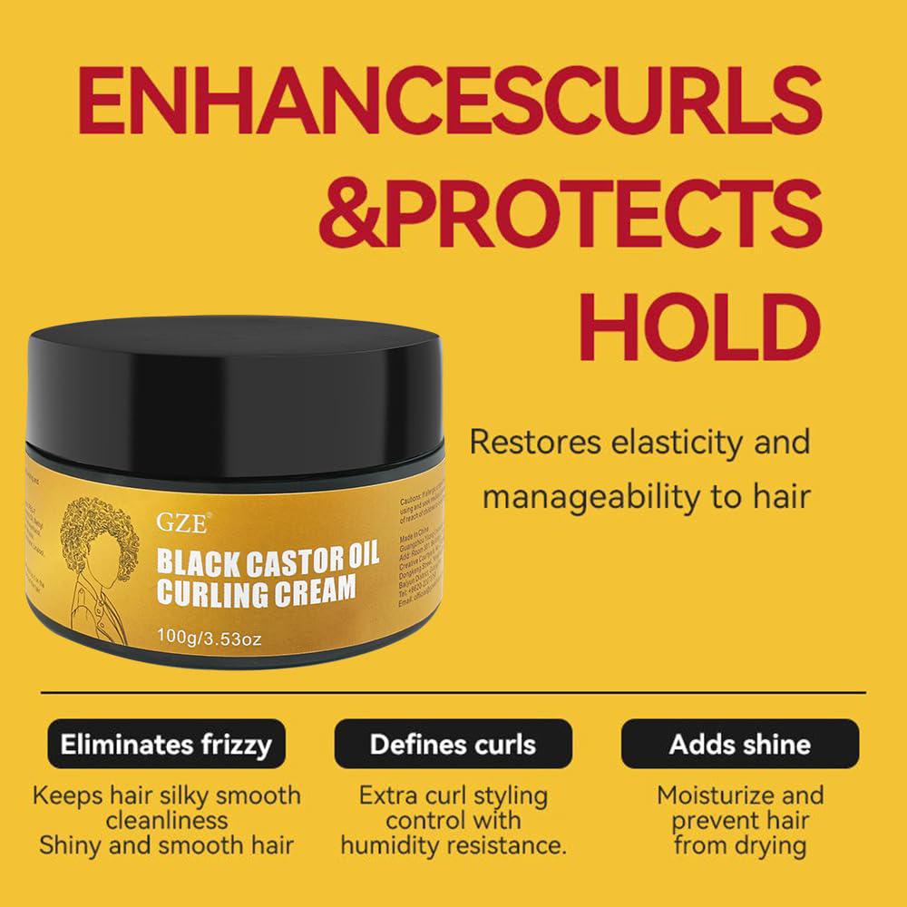 GZE Black Castor Oil Curling Cream