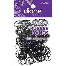 Diane 250ct Black Rubber Bands