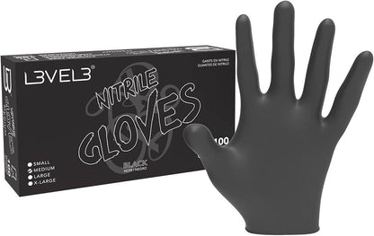 Level 3 Gloves Black - (100 Gloves)