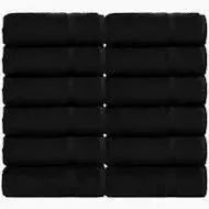 Black Towels 15"x25'' (12pcs) 