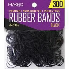 Magic collections rubber bands black (300) 