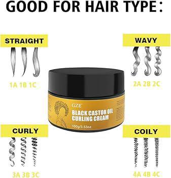 GZE Black Castor Oil Curling Cream