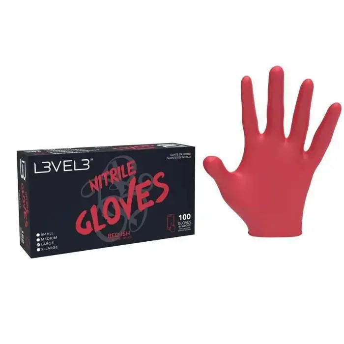 Level 3 Gloves Red (100 Gloves) 