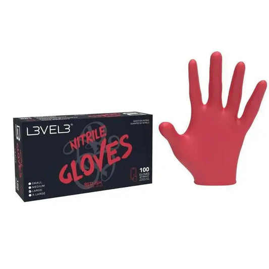 Level 3 Gloves Red (100 Gloves) 