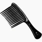 Deep Tooth Bush Comb- Black