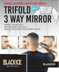 Black Ice Trifold Mirror Back view (LED Light)